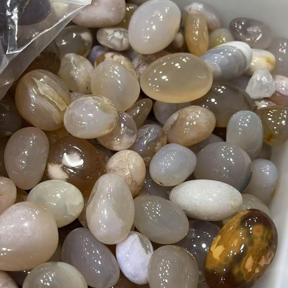 Flower Agate Tumbled Crystal Stone