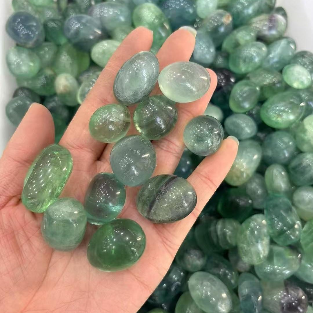 Green Fluorite Tumbled Crystal Stone
