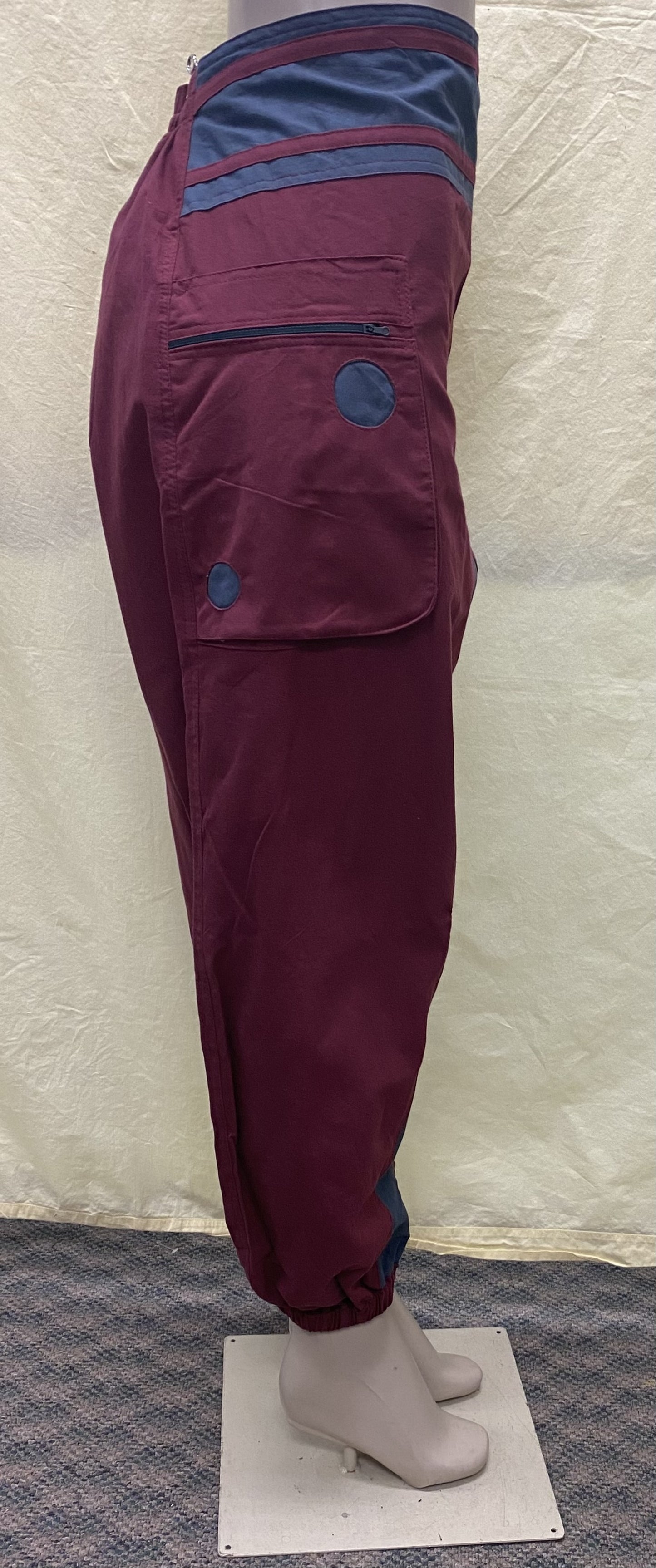 CP20 Unisex Red-Gray Colored Cotton Pant