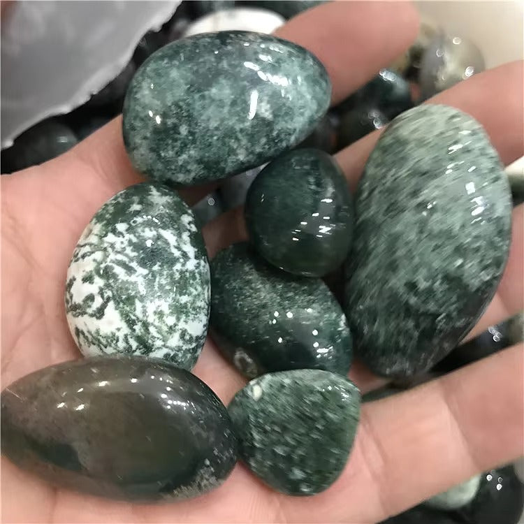 Moss Agate Tumbled Crystal Stone