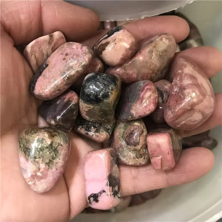 Pink Rhodonite Tumbled Crystal Stone