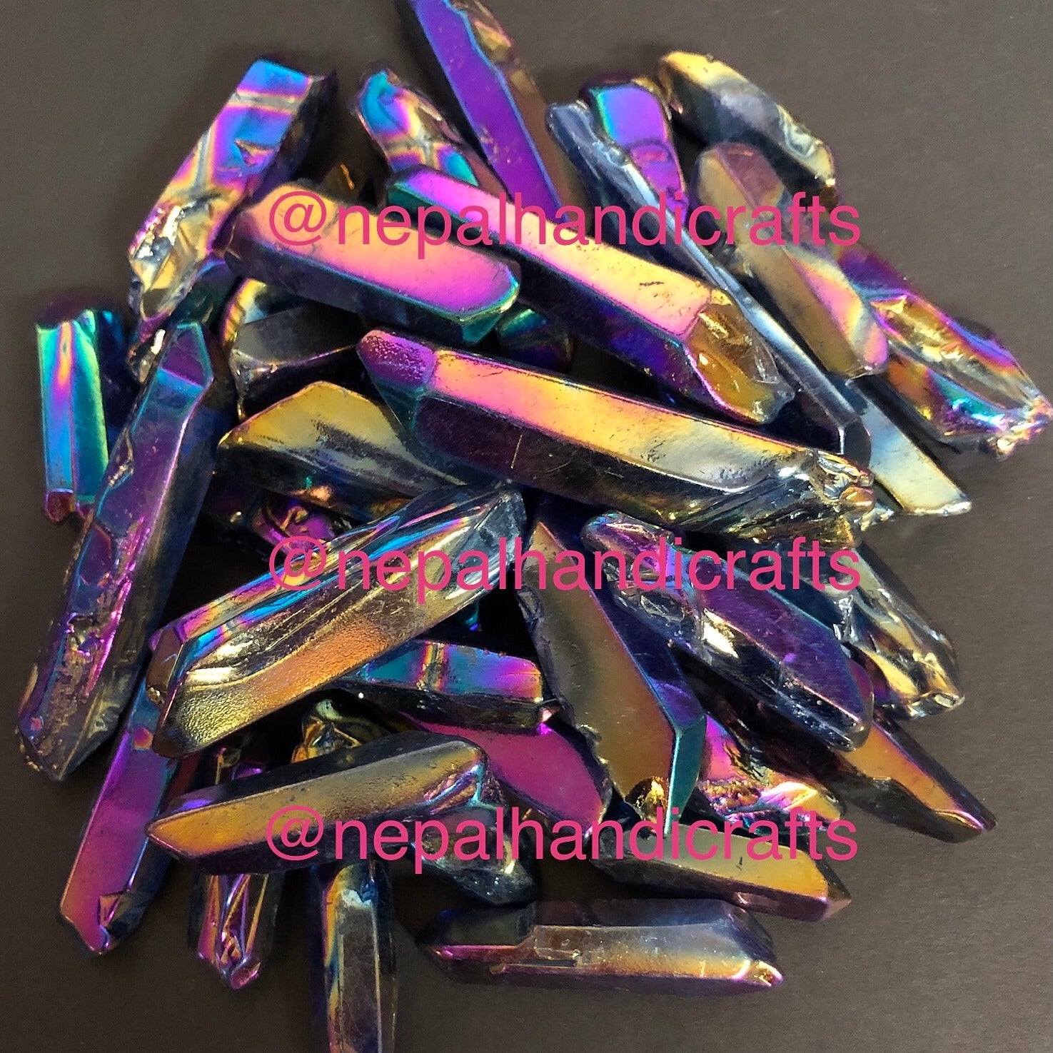 Metallic Silver Colored Aura Stone_5