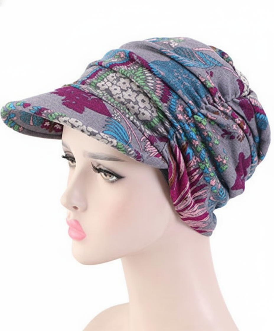 Women’s Fall-Winter Newsboy Jersey Hat with Fleece Lining