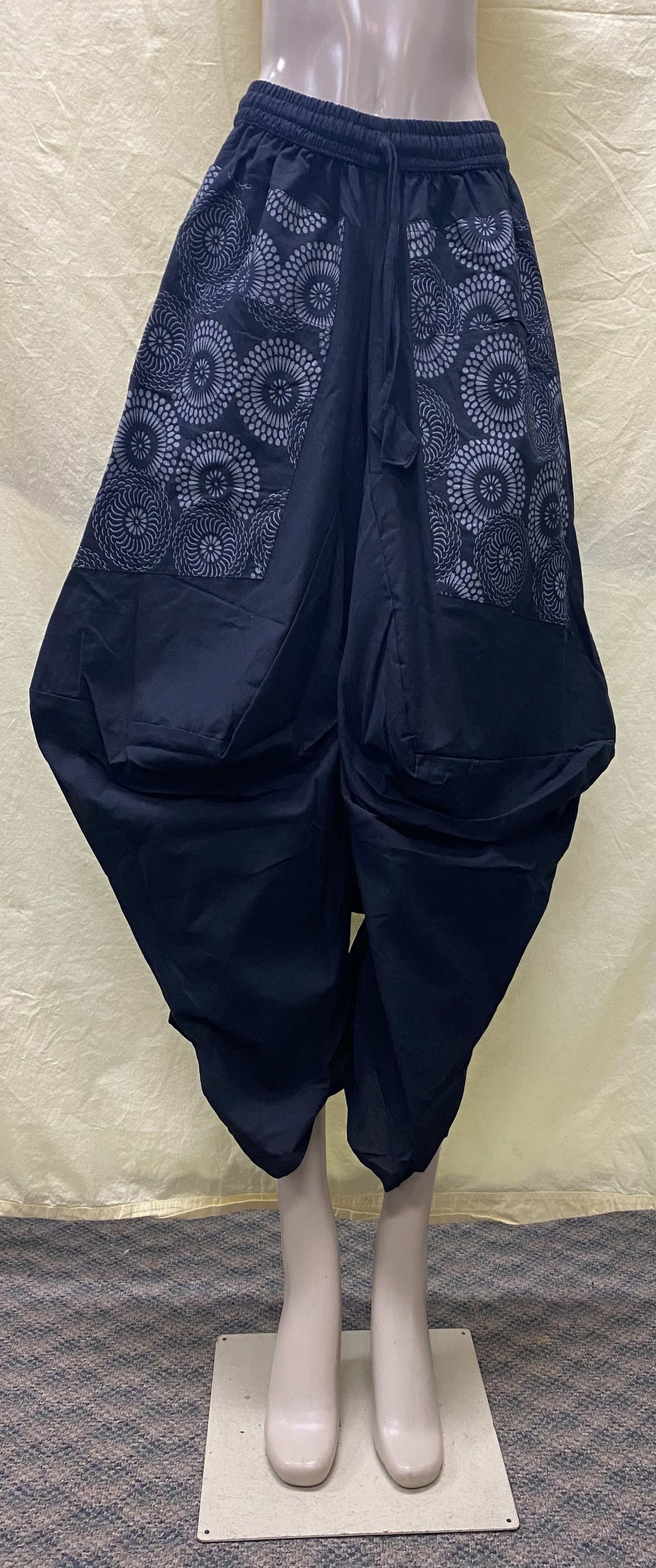 CP21 Unisex Black Colored Gray Printed Cotton Pant