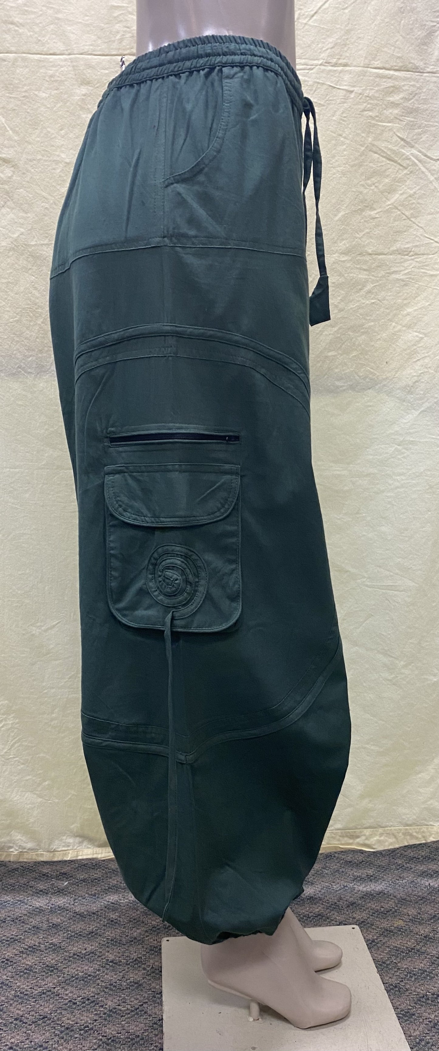 CP18 Unisex Dark Green Colored Cotton Pant