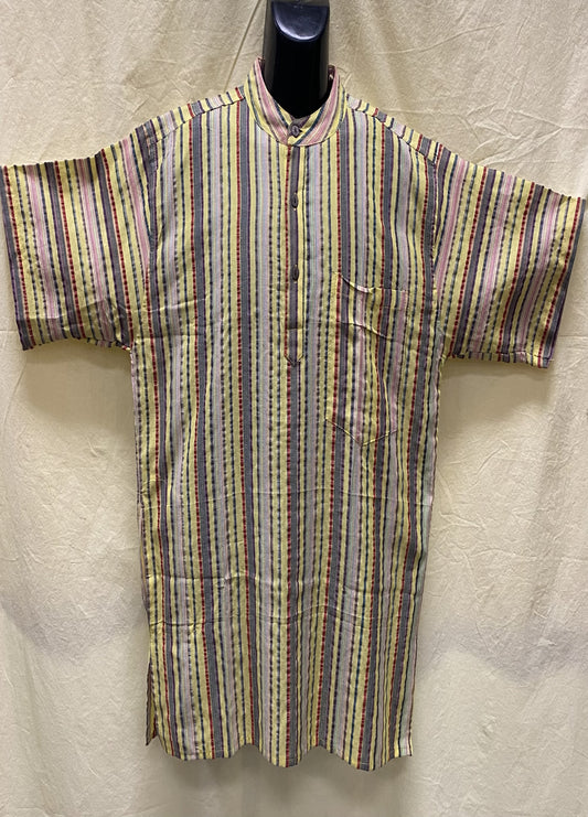 CT9 Men Yellow-Red Colored Cotton Shirt