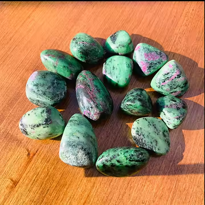 Ruby Zoisite Tumbled Crystal Stone
