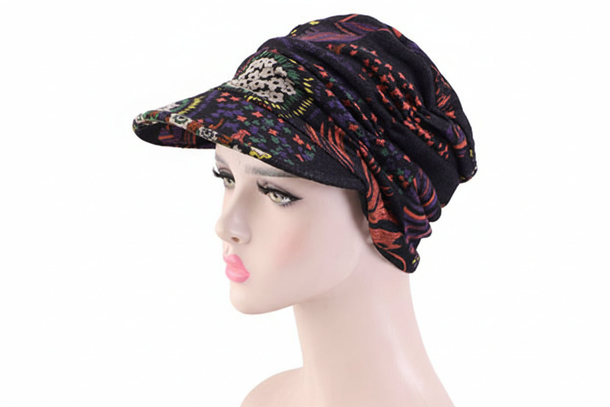 Women’s Fall-Winter Newsboy Jersey Hat with Fleece Lining