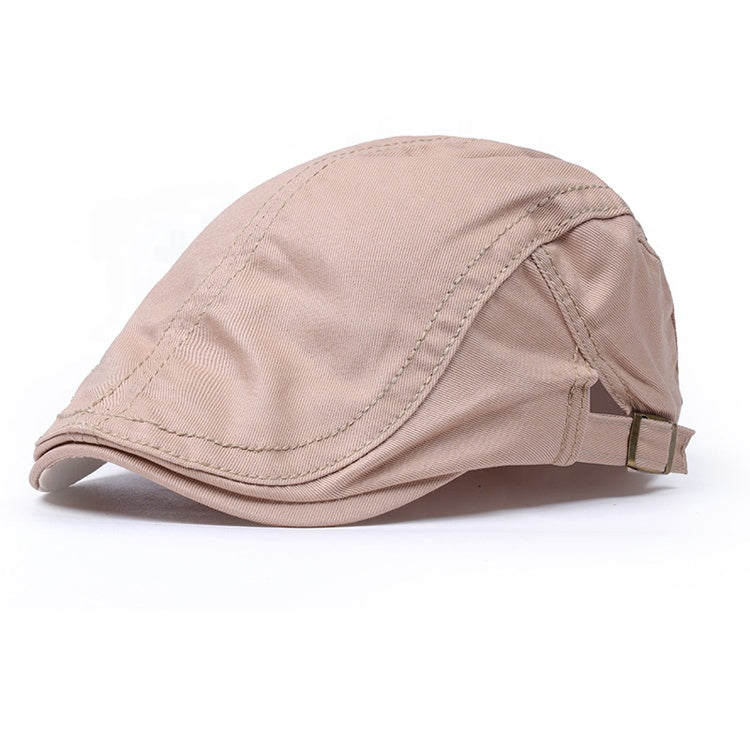 Unisex British Style Cotton Beret – Retro Duckbill Forward Hat