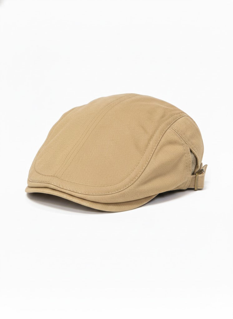 Unisex British Style Cotton Beret – Retro Duckbill Forward Hat