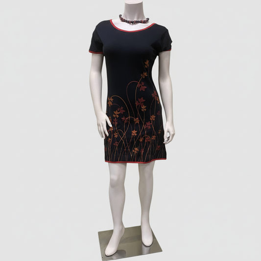 CT27 Cotton Printed Handwork Dress - Front View