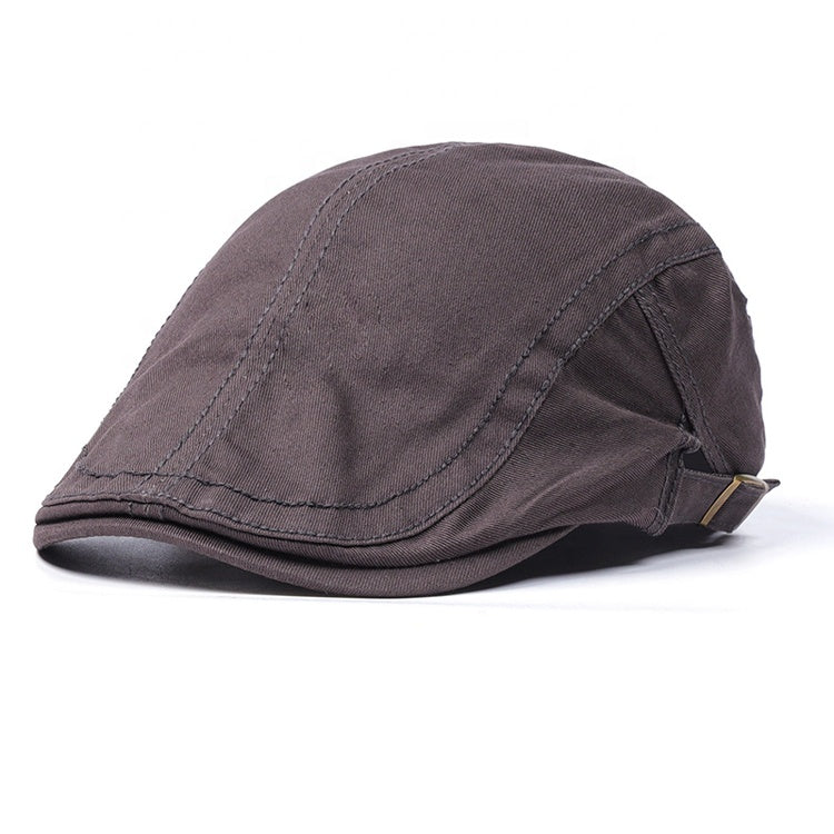 Unisex British Style Cotton Beret – Retro Duckbill Forward Hat